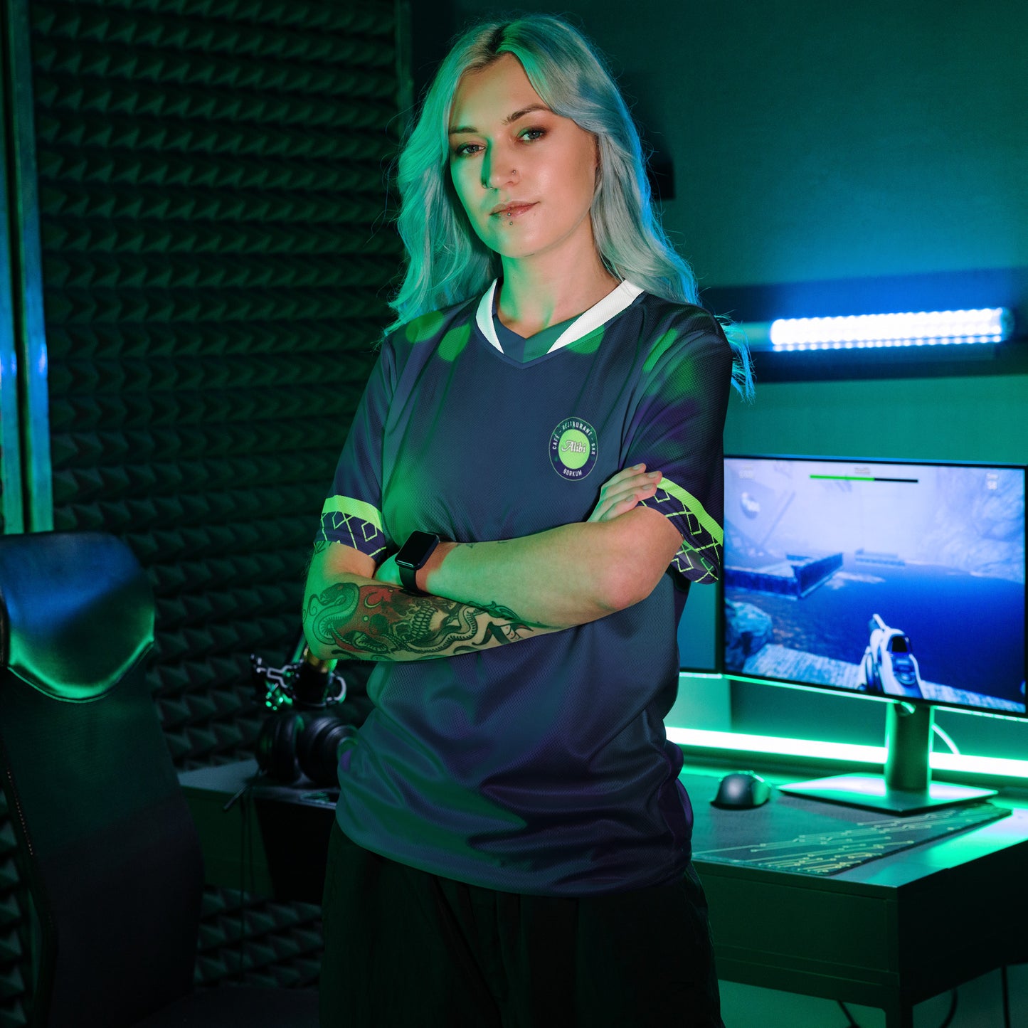 Recyceltes Unisex-Trikot mit Allover-Druck