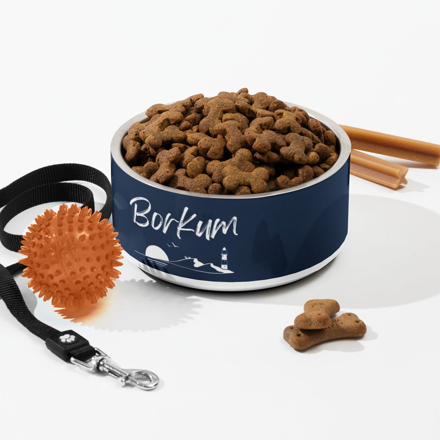 Futternapf mit Borkum Schriftzug