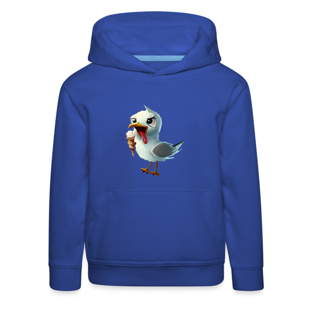 Kinder Premium Hoodie -  Freche Möwe - Royalblau